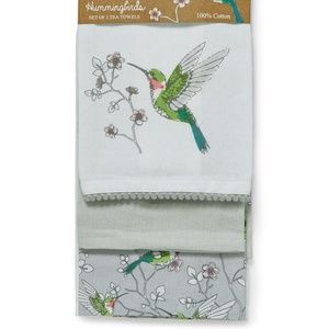 Set of 3 Cooksmart 100% Cotton Tea Towels Decorative Kitchen Dish Cooking Baking